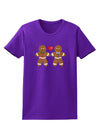 Gingerbread Man Couple Womens Dark T-Shirt by TooLoud-Womens T-Shirt-TooLoud-Purple-X-Small-Davson Sales