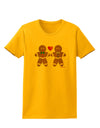 Gingerbread Man Couple Womens T-Shirt by TooLoud-Womens T-Shirt-TooLoud-Gold-X-Small-Davson Sales