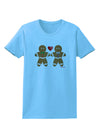 Gingerbread Man Couple Womens T-Shirt by TooLoud-Womens T-Shirt-TooLoud-Aquatic-Blue-X-Small-Davson Sales