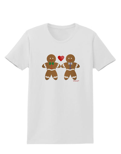 Gingerbread Man Couple Womens T-Shirt by TooLoud-Womens T-Shirt-TooLoud-White-X-Small-Davson Sales