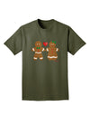 Gingerbread Man and Gingerbread Woman Couple Adult Dark T-Shirt by TooLoud-Mens T-Shirt-TooLoud-Military-Green-Small-Davson Sales