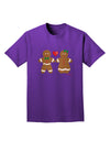 Gingerbread Man and Gingerbread Woman Couple Adult Dark T-Shirt by TooLoud-Mens T-Shirt-TooLoud-Purple-Small-Davson Sales