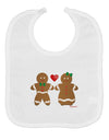 Gingerbread Man and Gingerbread Woman Couple Baby Bib by TooLoud