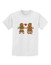 Gingerbread Man and Gingerbread Woman Couple Childrens T-Shirt by TooLoud-Childrens T-Shirt-TooLoud-White-X-Small-Davson Sales