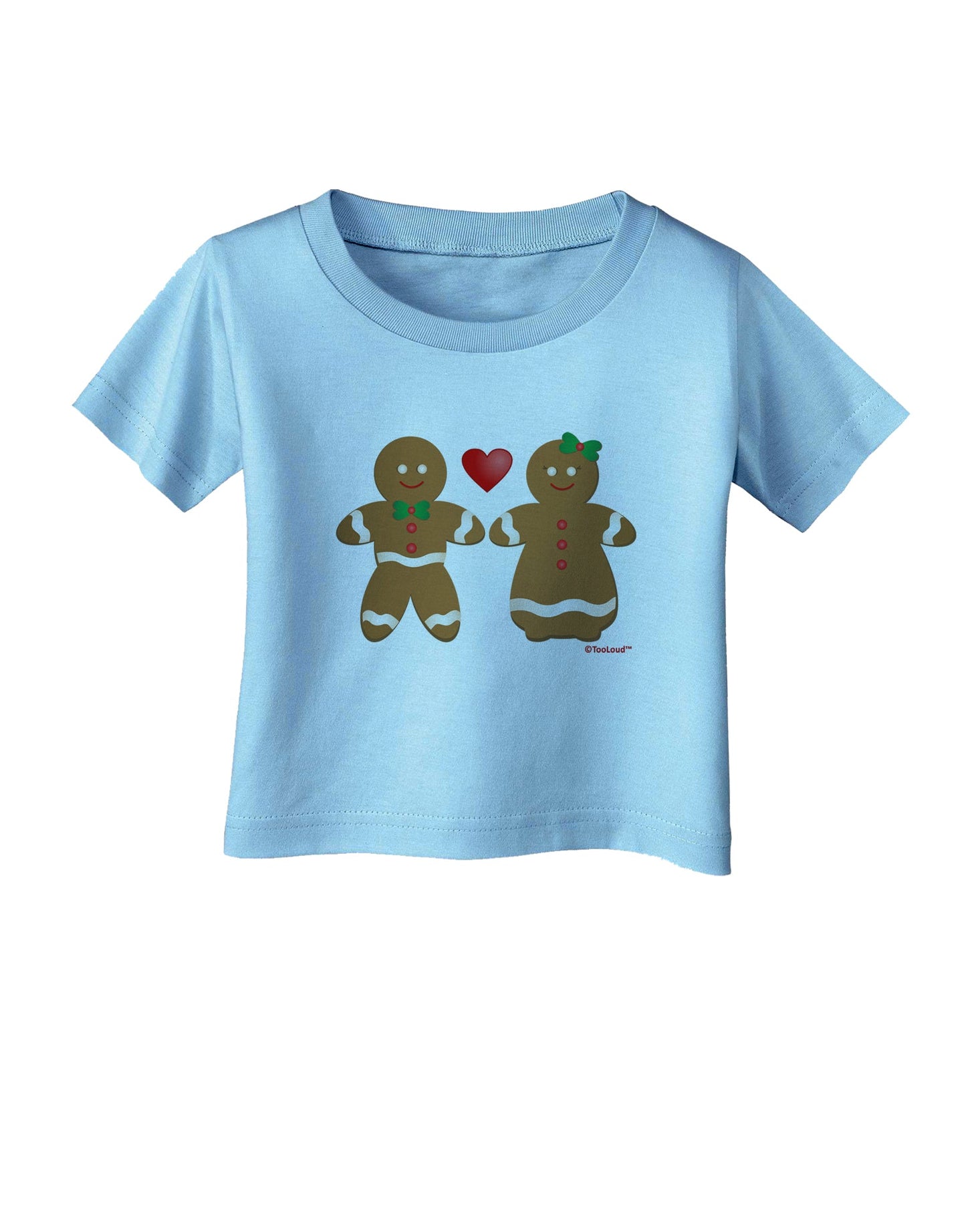 Gingerbread Man and Gingerbread Woman Couple Infant T-Shirt by TooLoud-Infant T-Shirt-TooLoud-Aquatic-Blue-06-Months-Davson Sales