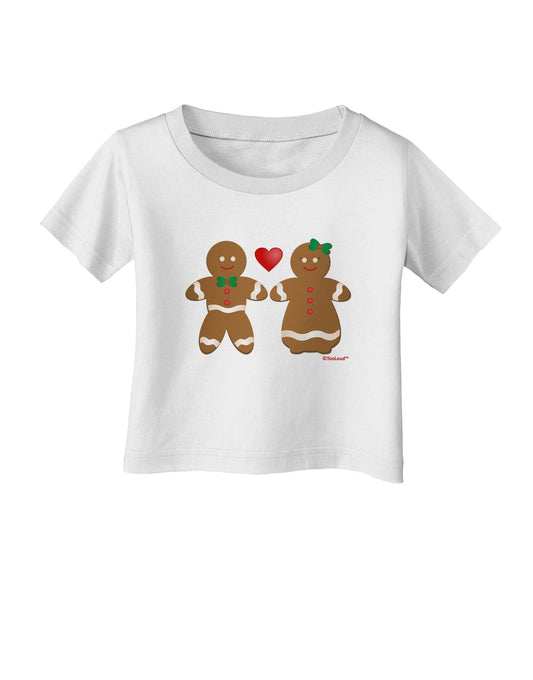 Gingerbread Man and Gingerbread Woman Couple Infant T-Shirt by TooLoud-Infant T-Shirt-TooLoud-White-06-Months-Davson Sales