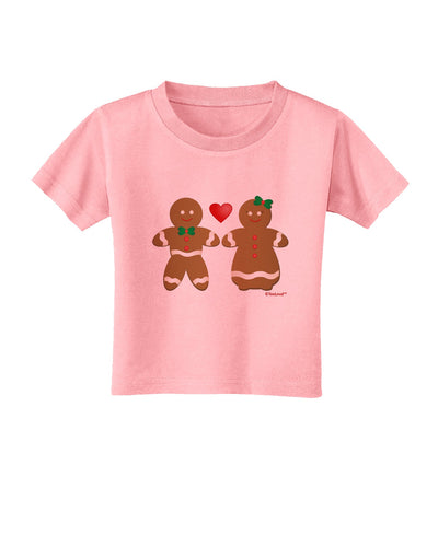 Gingerbread Man and Gingerbread Woman Couple Toddler T-Shirt by TooLoud-Toddler T-Shirt-TooLoud-Candy-Pink-2T-Davson Sales