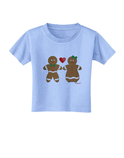 Gingerbread Man and Gingerbread Woman Couple Toddler T-Shirt by TooLoud-Toddler T-Shirt-TooLoud-Aquatic-Blue-2T-Davson Sales