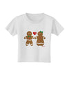 Gingerbread Man and Gingerbread Woman Couple Toddler T-Shirt by TooLoud-Toddler T-Shirt-TooLoud-White-2T-Davson Sales