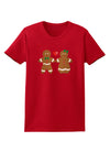 Gingerbread Man and Gingerbread Woman Couple Womens Dark T-Shirt by TooLoud-Womens T-Shirt-TooLoud-Red-X-Small-Davson Sales