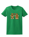 Gingerbread Man and Gingerbread Woman Couple Womens Dark T-Shirt by TooLoud-Womens T-Shirt-TooLoud-Kelly-Green-X-Small-Davson Sales