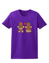 Gingerbread Man and Gingerbread Woman Couple Womens Dark T-Shirt by TooLoud-Womens T-Shirt-TooLoud-Purple-X-Small-Davson Sales