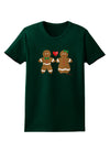 Gingerbread Man and Gingerbread Woman Couple Womens Dark T-Shirt by TooLoud-Womens T-Shirt-TooLoud-Forest-Green-Small-Davson Sales