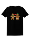 Gingerbread Man and Gingerbread Woman Couple Womens Dark T-Shirt by TooLoud-Womens T-Shirt-TooLoud-Black-X-Small-Davson Sales