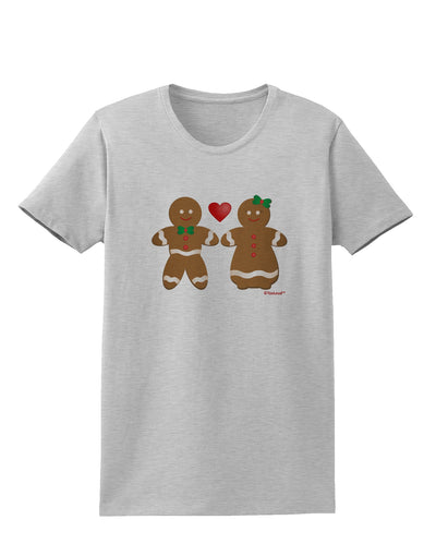 Gingerbread Man and Gingerbread Woman Couple Womens T-Shirt by TooLoud-Womens T-Shirt-TooLoud-AshGray-X-Small-Davson Sales