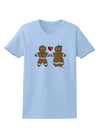 Gingerbread Man and Gingerbread Woman Couple Womens T-Shirt by TooLoud-Womens T-Shirt-TooLoud-Light-Blue-X-Small-Davson Sales