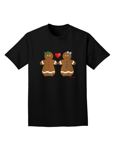 Gingerbread Woman Couple Adult Dark T-Shirt by TooLoud-Mens T-Shirt-TooLoud-Black-Small-Davson Sales