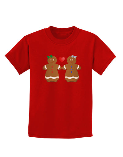 Gingerbread Woman Couple Childrens Dark T-Shirt by TooLoud-Childrens T-Shirt-TooLoud-Red-X-Small-Davson Sales