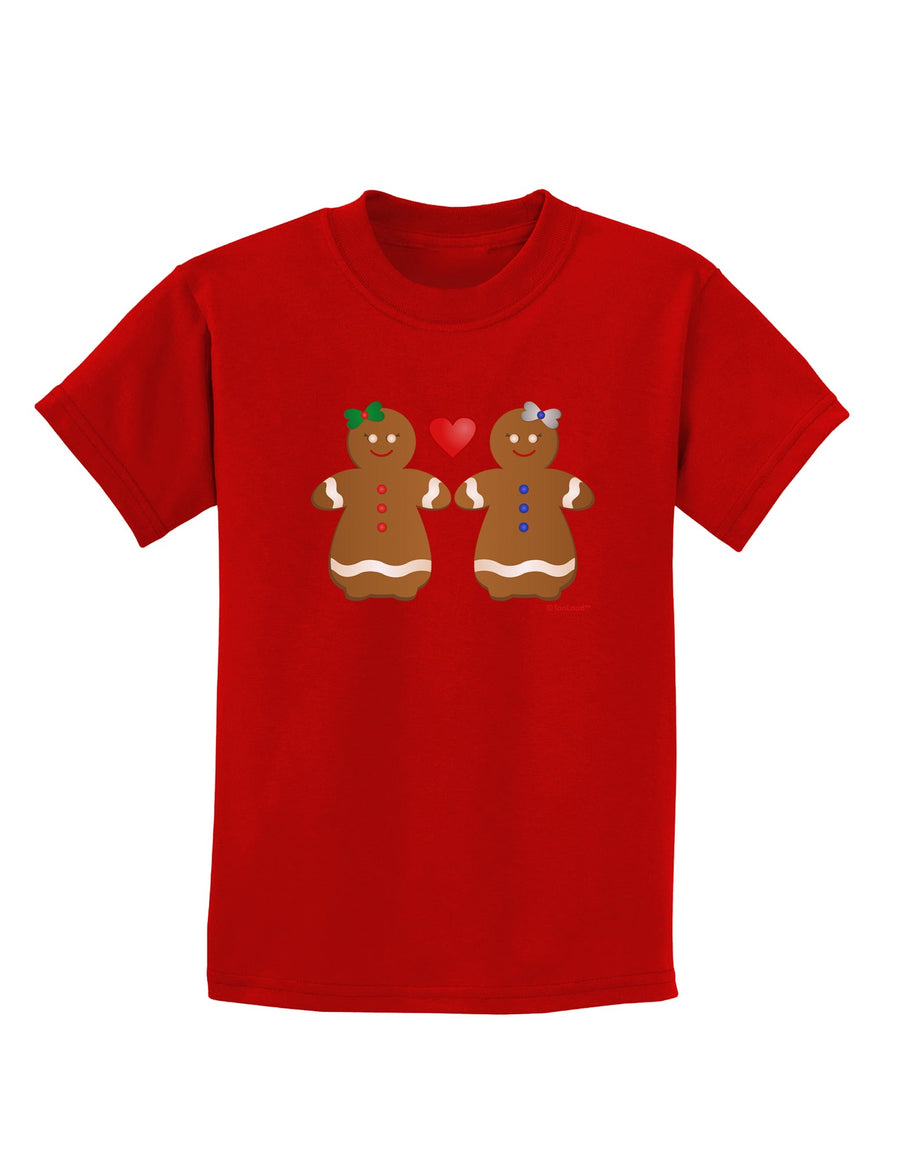 Gingerbread Woman Couple Childrens Dark T-Shirt by TooLoud-Childrens T-Shirt-TooLoud-Black-X-Small-Davson Sales