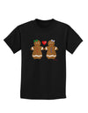 Gingerbread Woman Couple Childrens Dark T-Shirt by TooLoud-Childrens T-Shirt-TooLoud-Black-X-Small-Davson Sales