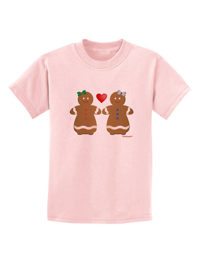 Gingerbread Woman Couple Childrens T-Shirt by TooLoud-Childrens T-Shirt-TooLoud-PalePink-X-Small-Davson Sales