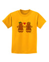 Gingerbread Woman Couple Childrens T-Shirt by TooLoud-Childrens T-Shirt-TooLoud-Gold-X-Small-Davson Sales