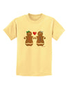 Gingerbread Woman Couple Childrens T-Shirt by TooLoud-Childrens T-Shirt-TooLoud-Daffodil-Yellow-X-Small-Davson Sales