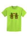 Gingerbread Woman Couple Childrens T-Shirt by TooLoud-Childrens T-Shirt-TooLoud-Lime-Green-X-Small-Davson Sales