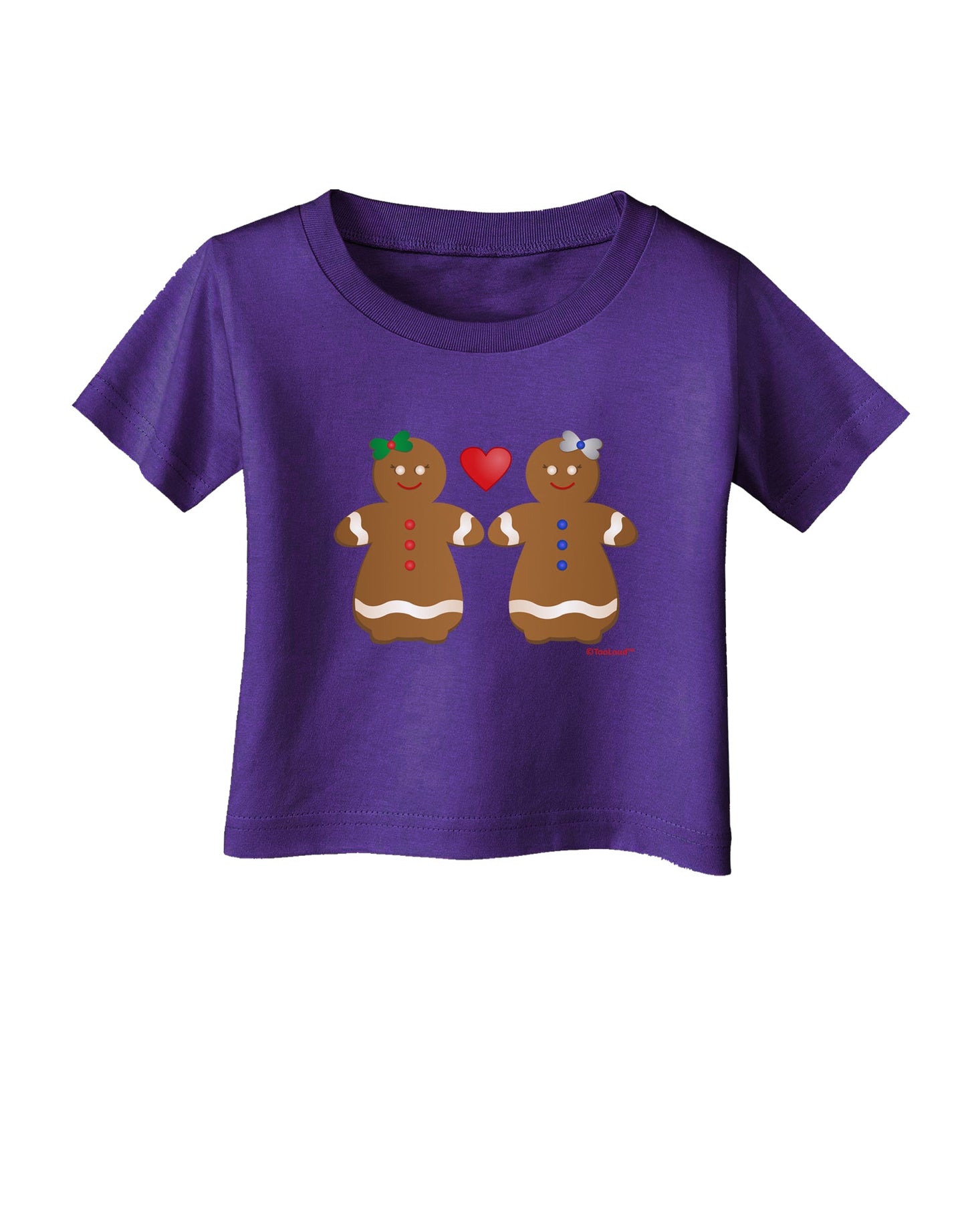 Gingerbread Woman Couple Infant T-Shirt Dark by TooLoud-Infant T-Shirt-TooLoud-Purple-06-Months-Davson Sales