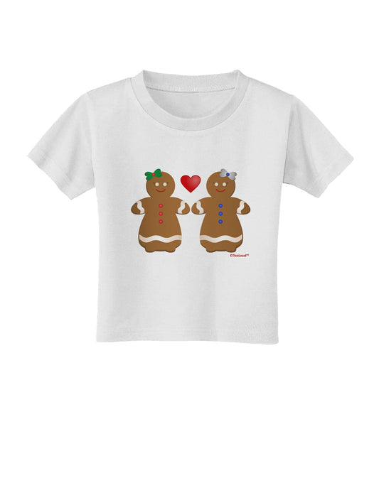 Gingerbread Woman Couple Toddler T-Shirt by TooLoud-Toddler T-Shirt-TooLoud-White-2T-Davson Sales