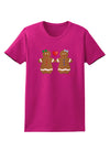 Gingerbread Woman Couple Womens Dark T-Shirt by TooLoud-Womens T-Shirt-TooLoud-Hot-Pink-Small-Davson Sales