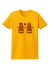 Gingerbread Woman Couple Womens T-Shirt by TooLoud-Womens T-Shirt-TooLoud-Gold-X-Small-Davson Sales