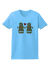 Gingerbread Woman Couple Womens T-Shirt by TooLoud-Womens T-Shirt-TooLoud-Aquatic-Blue-X-Small-Davson Sales