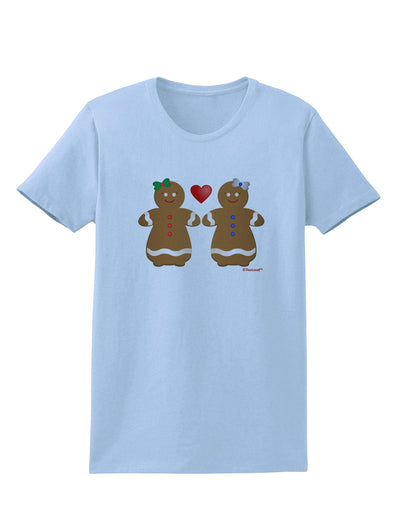 Gingerbread Woman Couple Womens T-Shirt by TooLoud-Womens T-Shirt-TooLoud-Light-Blue-X-Small-Davson Sales