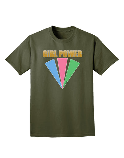 Girl Power Stripes Adult Dark T-Shirt by TooLoud-Mens T-Shirt-TooLoud-Military-Green-Small-Davson Sales