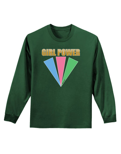 Girl Power Stripes Adult Long Sleeve Dark T-Shirt by TooLoud-TooLoud-Dark-Green-Small-Davson Sales