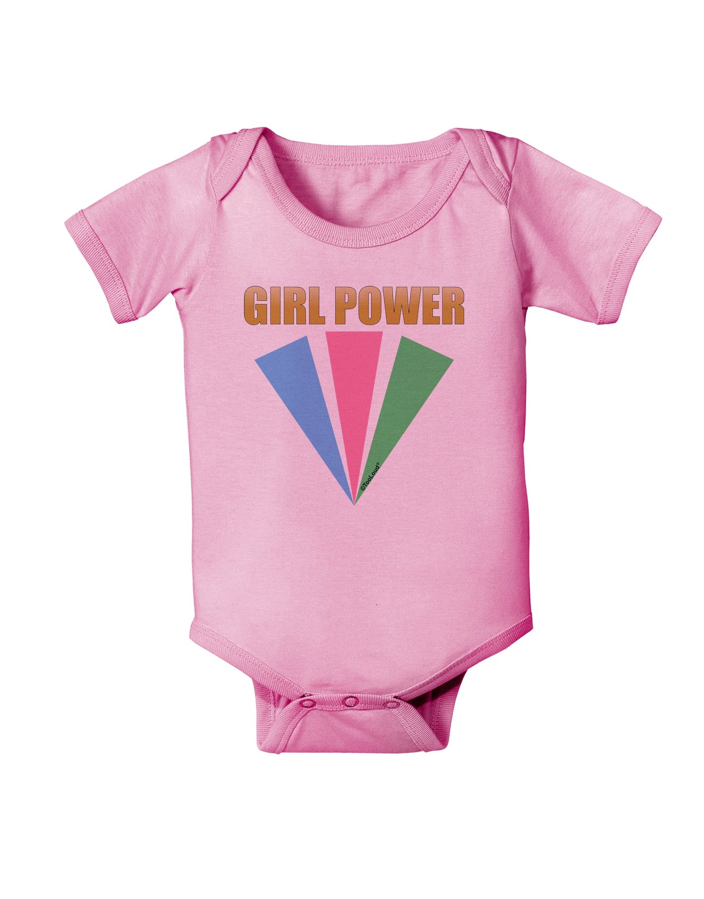 Girl Power Stripes Baby Romper Bodysuit by TooLoud-Baby Romper-TooLoud-Pink-06-Months-Davson Sales