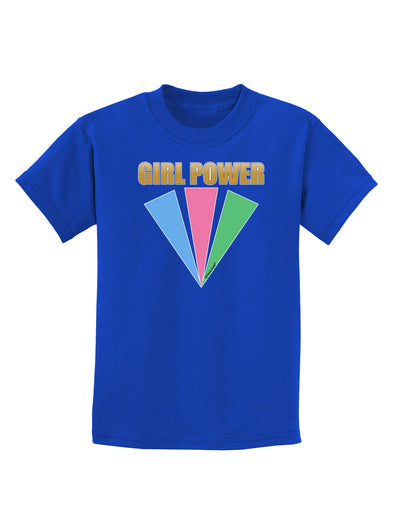 Girl Power Stripes Childrens Dark T-Shirt by TooLoud-Childrens T-Shirt-TooLoud-Royal-Blue-X-Small-Davson Sales