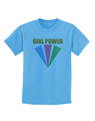 Girl Power Stripes Childrens T-Shirt by TooLoud-Childrens T-Shirt-TooLoud-Aquatic-Blue-X-Small-Davson Sales