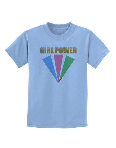 Girl Power Stripes Childrens T-Shirt by TooLoud-Childrens T-Shirt-TooLoud-Light-Blue-X-Small-Davson Sales