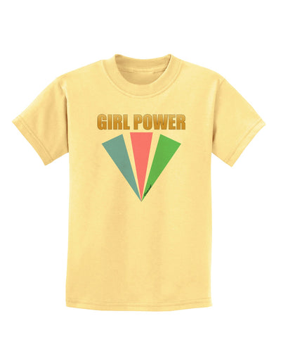 Girl Power Stripes Childrens T-Shirt by TooLoud-Childrens T-Shirt-TooLoud-Daffodil-Yellow-X-Small-Davson Sales