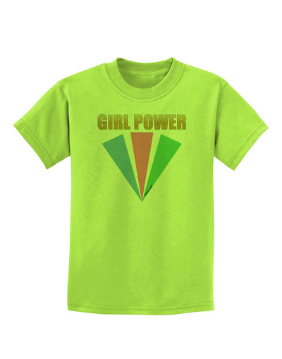 Girl Power Stripes Childrens T-Shirt by TooLoud-Childrens T-Shirt-TooLoud-Lime-Green-X-Small-Davson Sales