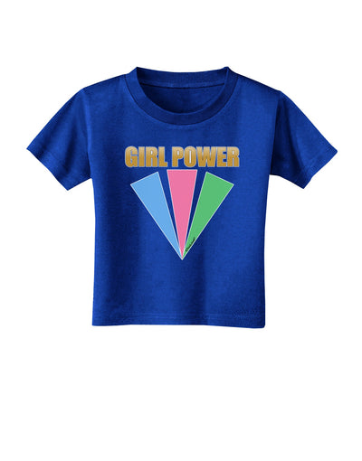 Girl Power Stripes Toddler T-Shirt Dark by TooLoud-Toddler T-Shirt-TooLoud-Royal-Blue-2T-Davson Sales