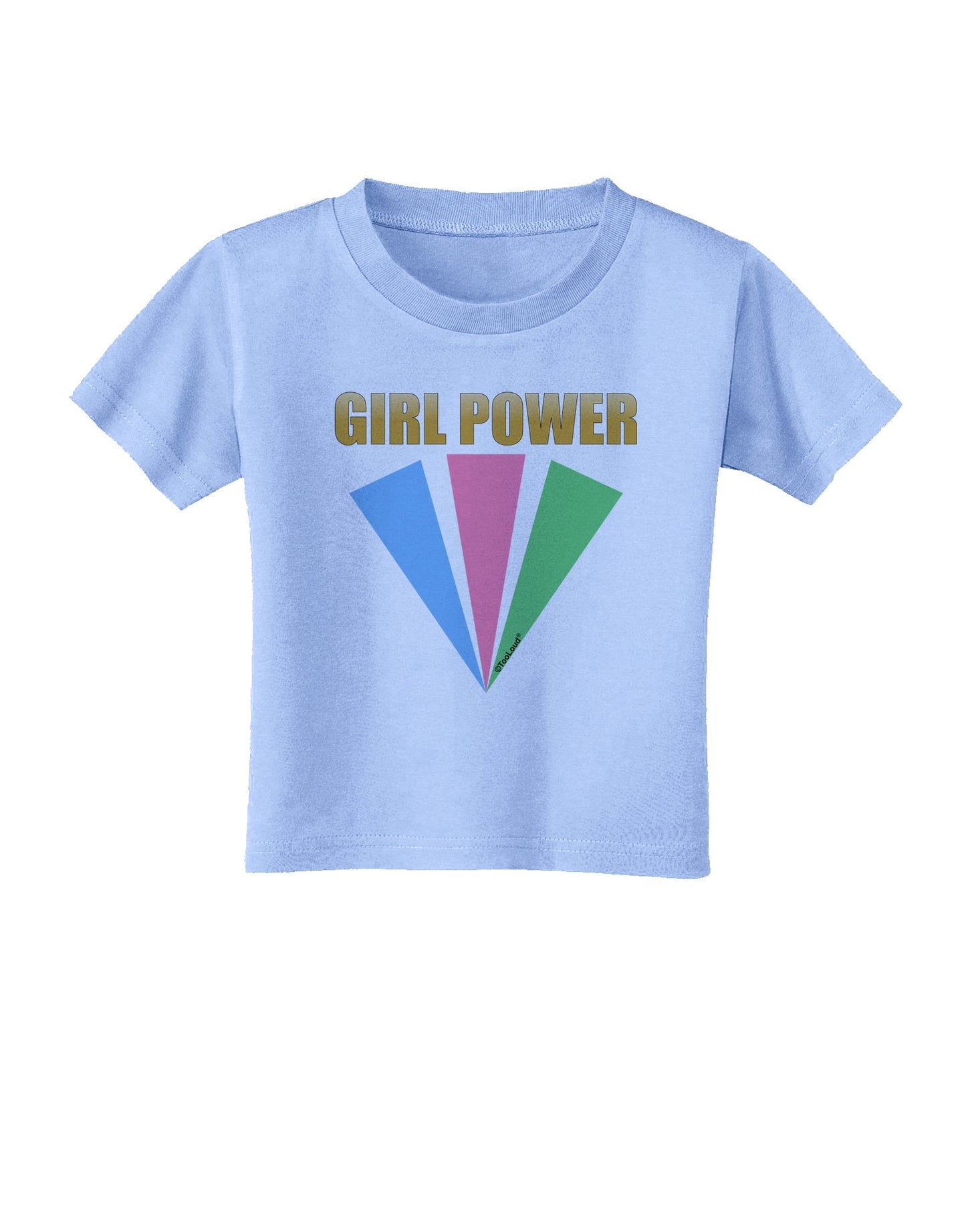 Girl Power Stripes Toddler T-Shirt by TooLoud-Toddler T-Shirt-TooLoud-Aquatic-Blue-2T-Davson Sales