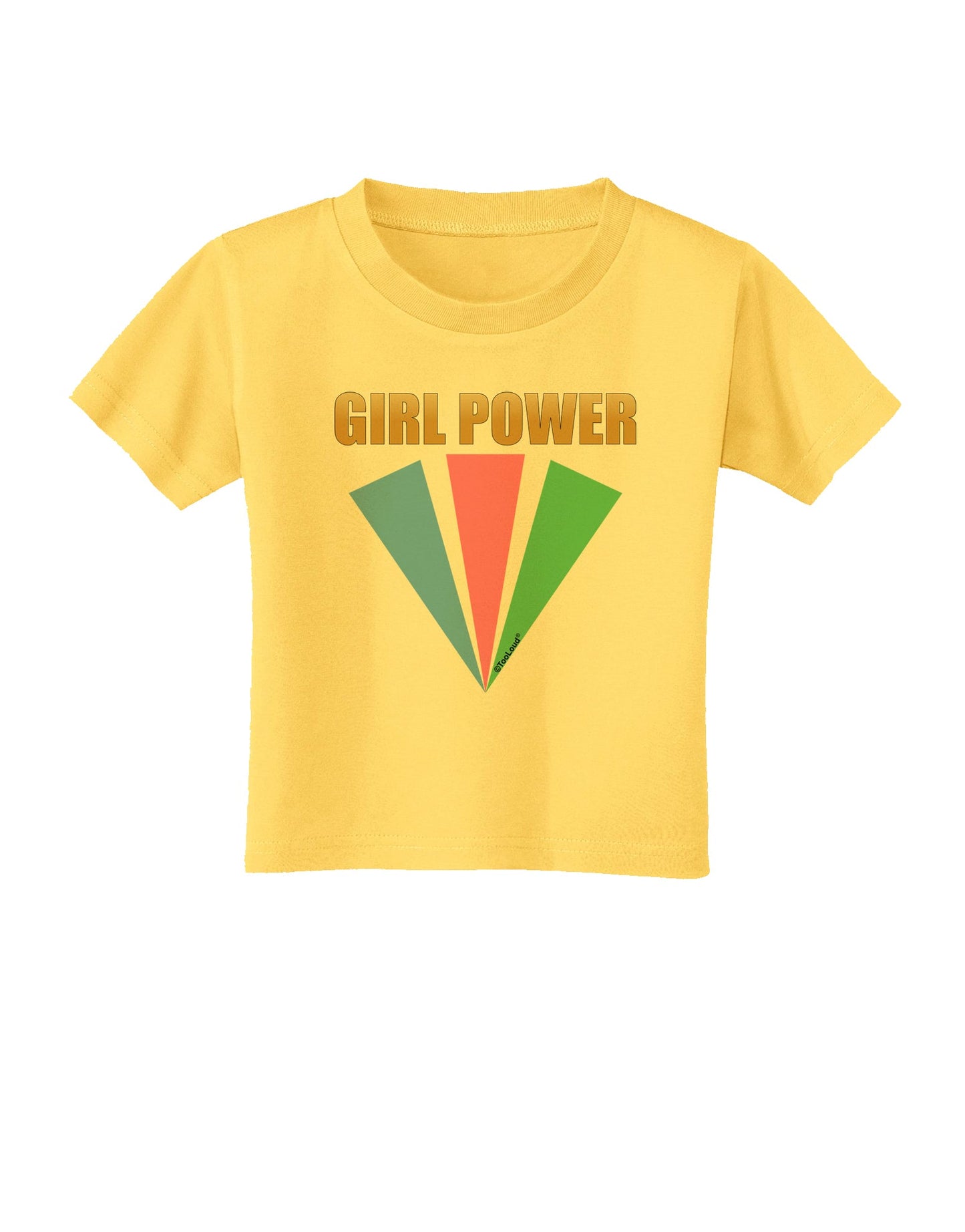 Girl Power Stripes Toddler T-Shirt by TooLoud-Toddler T-Shirt-TooLoud-Yellow-2T-Davson Sales