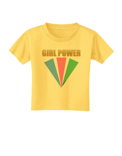 Girl Power Stripes Toddler T-Shirt by TooLoud-Toddler T-Shirt-TooLoud-Yellow-2T-Davson Sales