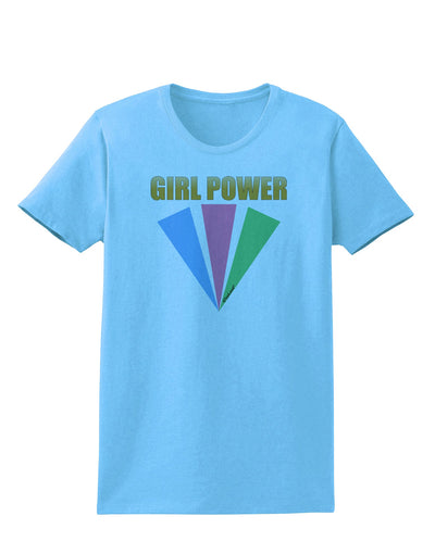 Girl Power Stripes Womens T-Shirt by TooLoud-Womens T-Shirt-TooLoud-Aquatic-Blue-X-Small-Davson Sales