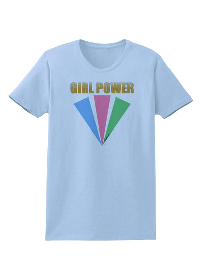 Girl Power Stripes Womens T-Shirt by TooLoud-Womens T-Shirt-TooLoud-Light-Blue-X-Small-Davson Sales