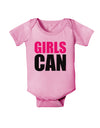 Girls Can Baby Romper Bodysuit by TooLoud-Baby Romper-TooLoud-Light-Pink-06-Months-Davson Sales