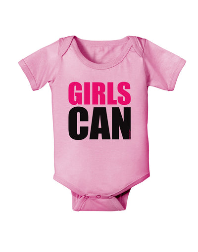 Girls Can Baby Romper Bodysuit by TooLoud-Baby Romper-TooLoud-Light-Pink-06-Months-Davson Sales